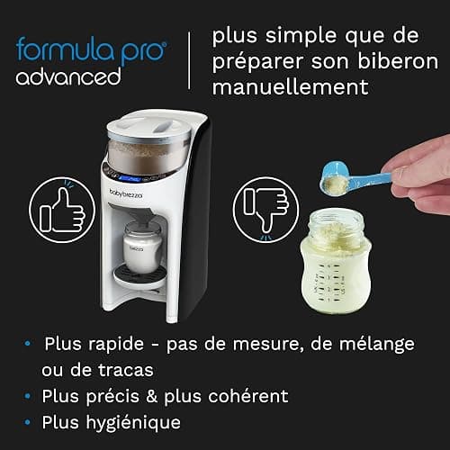 Baby Brezza - Préparateur de Biberons automatique Formula Pro Advanced avec kit entonnoir supplémentaire offert - Noir et Blanc thumbnail 8