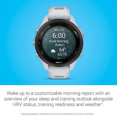Garmin Forerunner 265S Running Smartwatch, Colorful AMOLED Display, Training Metrics and Recovery Insights, Whitestone and Neo Tropic thumbnail 5