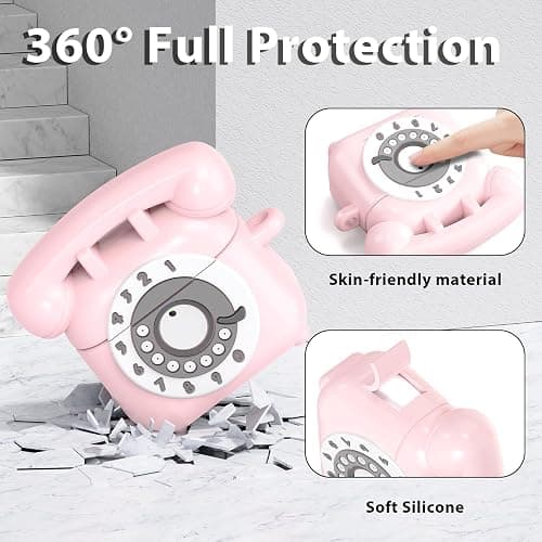 KOREDA Compatible with AirPods 4 Case Cover 2024, Cute Funny Telephone Design for Airpods 4th Generation Case with Cleaner Kit & Lanyard, Soft Silicone Shockproof Protective Case for AirPods 4 Gen thumbnail 3