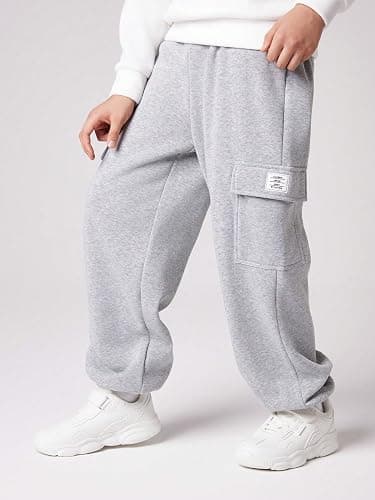 RoseSeek Boy's Wide Leg Cargo Pants Baggy Sweatpants Casual Sports Joggers Big Kids Long Trousers with Pockets thumbnail 5