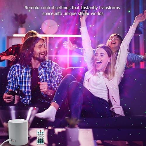 Galaxy Projector Star Projector, Northern Lights Projector with Remote Control, Adjustable Color, Brightness and Movement Speed, Night Light Projector for Adults, Bedroom, Living Room thumbnail 4