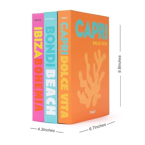 TwoDays Preppy Room Decor Aesthetic, Decorative Books, Coffee Table Books Decor, Faux for Decoration, Bookshelf Fake Stuff, Things. (Set of 3) - Pink thumbnail 4