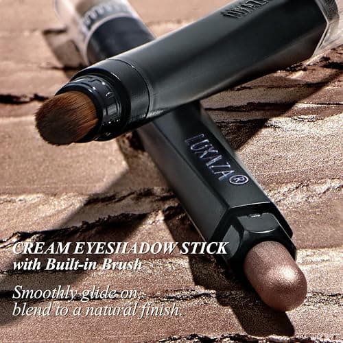 LUXAZA PRO Neutral Eyeshadow Stick Makeup 6PCS Set, Brown Nude Metallic Shimmer Matte Cream Eye Shadow Palette Eyeliner Brightener Pencil Crayon, Halloween Makeup - BROWN CANYON thumbnail 5