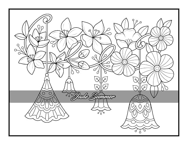 100 Flowers: An Adult Coloring Book with Bouquets, Wreaths, Swirls, Patterns, Decorations, Inspirational Designs, and Much More! thumbnail 72