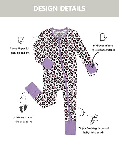 Jimonda Baby Boys Romper Fold-Over Footies and Mitten Pajamas Long Sleeve Sleeper Newborn Girl Footless Clothes 3-Packs thumbnail 4