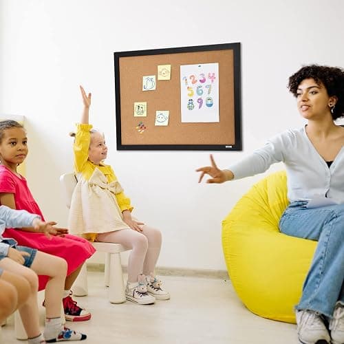 VEVOR Cork Board for Office, 36" x 24" Bulletin Board for Wall, Vision Board Push Pin Board with Framed for Office Home and School thumbnail 2