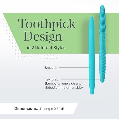 ARK Chewth Pick® Chewable "Toothpicks", Sensory Toys for Teens and Adults, Chewy Fidget for Autism, ADHD, SPD, Anxiety, Medical-Grade Chew Tools, XT, Firm, Tan, Smooth thumbnail 2