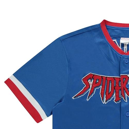 Marvel Spiderman Men's Baseball Jersey - Mens Classic Comics Spiderman Baseball Jersey Avengers Fashion Shirt thumbnail 3