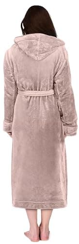 NY Threads Women's Fleece Hooded Bathrobe Plush Long Spa Robe thumbnail 2