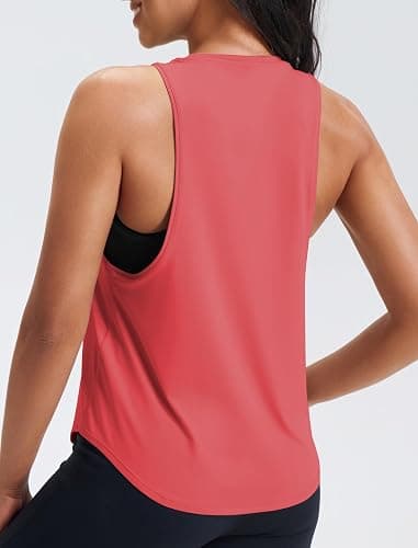 JOYSPELS Workout Tank Tops for Women, Quick Dry Ice Silk Athletic Running Shirts, Loose Fit Sleeveless Gym Tops thumbnail 2