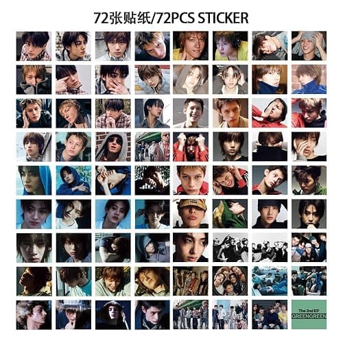 sunlelekz Cortis GREENGREEN Photocard & Sticker Set - 127PCS (55PCS Lomo Cards + 72PCS Stickers) Kpop Collectible Merchandise thumbnail 4