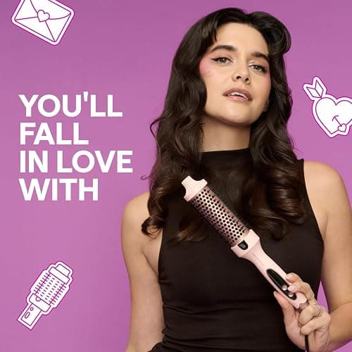 Wavytalk Thermobürste, Thermal Brush Blowout Boost Ionische Lockenbürste, Macht Haar Glatt und Glänzend, 5 Temperaturstufen, Haar schonend, 38mm Fass, Doppelspannung, Eurostecker, Roségold thumbnail 4