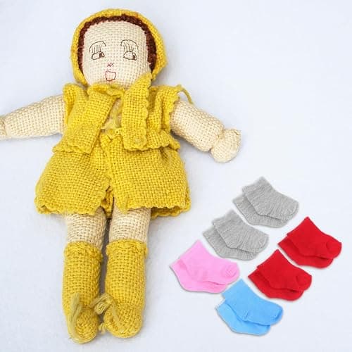 NUOBESTY 6 Pairs of Doll Socks Mini Sock Baby Clothes Action Figure Accessories for Doll thumbnail 4