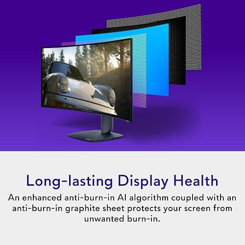 Alienware 34 240Hz QD-OLED Curved Gaming Monitor - AW3425DW - 34.2-inch WQHD (3440 x 1440) 0.03ms Display, 1800R Curve, AMD FreeSync Premium Pro, VESA AdaptiveSync, DisplayHDR TrueBlack 400 thumbnail 7