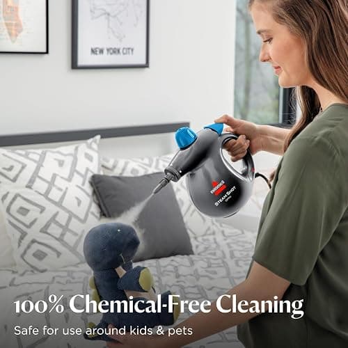 BISSELL Steam Shot Omni Pressurized Handheld Multi-Surface Natural Portable Steam Cleaner with 7 tools for tile, grout, windows, bathrooms, kitchen, auto thumbnail 5