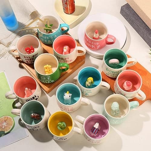 Biigming Tasse Dinosaure 3D Mug en Céramique avec Motif Animal à l'intérieur 350ml Faite à la Main Tasse à café Cadeaux pour Noël Anniversaire Fête Enfants(Dinosaure) thumbnail 7