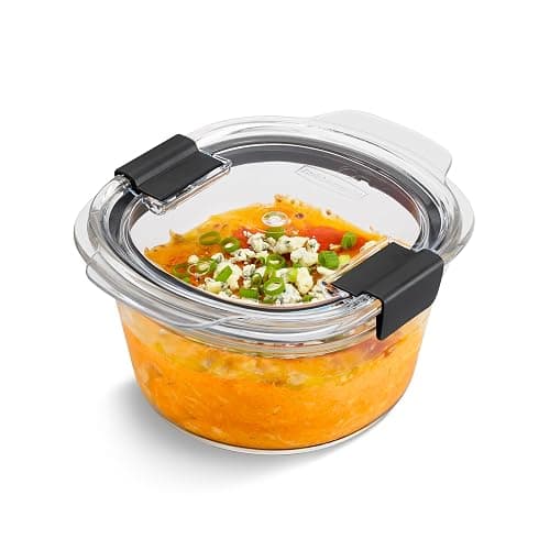 Rubbermaid Brilliance Glass Round Leak-Proof 6-Piece Set Food Storage Containers with Lids, Meal Prep Containers thumbnail 5
