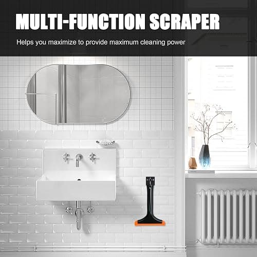 Ziciner Small Silicone Window Squeegee, Car Windshield Water Blade Squeegee, Multifunctional Auto Squeegee with 5.9 Inch Blade and Non-Slip Handle for Car Window, Mirror, Home Cleaning (Black) thumbnail 6