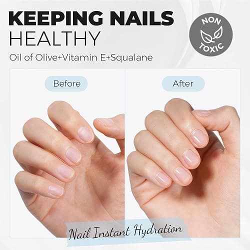 TOMICCA Cuticle Oil, 15ml Moisturize & Repair Cuticle Serum with Vitamin E, Deeply Hydrating and Nourishing Cuticle Honeysuckle Oil for Dry Brittle Rough Nails, Repair and Strengthen thumbnail 5