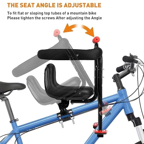 Ercabikker Child Bike Seat - Front Mount, Kids Bike Seat for Adult Bike, Baby Bike Seat Front Mounted, Toddler Bike Seat for Children 1~5 Years thumbnail 4