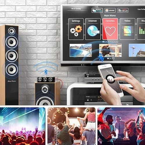 ARRAROWN ZK-1002T 2.0 Channel Bluetooth 5.0 Amplifier Board 200W HiFi Subwoofer Audio AMP with Treble and Bass Control BT and AUX Inputs, DC 12-24V 2.0 Channel Stereo AMP Module for DIY Speakers - Black3 ZK-1002T thumbnail 6