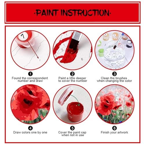 Mosaflare Paint by Numbers for Adults Beginner, Bookshelf Adult Paint by Number Kits on Canvas, DIY Acrylic Oil Easy Painting by Numbers for Home Wall Decor 16X20 inch (Without Frame) thumbnail 7