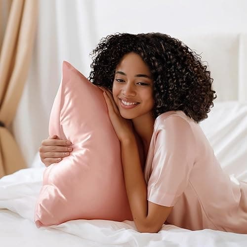 BEDELITE Satin Pillowcase for Hair and Skin, Super Soft and Cooling Similar to Silk Pillow Cases 2 Pack with Envelope Closure, Gift for Women Men(20"x26" Standard Size, Coral) thumbnail 8