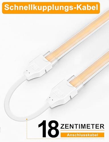 Lamomo COB LED Streifen, Warmweiss Dimmbar 5M LED Strip, Wasserdicht 3000K Neon Led Leiste mit Fernbedienung, 10mm Breit, Silikon Flexibel Lichtleiste für Schlafzimmer Innen Außen Küche Deko, CRI90+ thumbnail 4