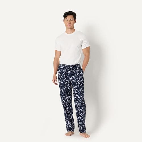 Amazon Essentials Mens Straight-Fit Woven Pajama Pant with Pockets thumbnail 5