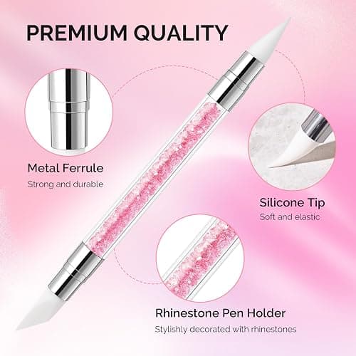 MelodySusie 5 Pcs Nail Art Sculpture Pen Acrylic Dual Tipped Brushes for Resin Nail Art Tools for Design Nail Foil Carving Drawing Effect Shaping Drawing Nail Tools for Home Salon thumbnail 2