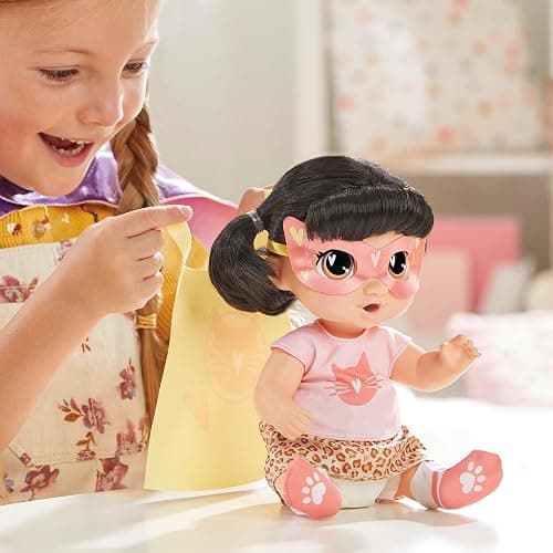 Baby Alive Super BFF Katie Kat Black Hair Dress Up Baby Doll Playset, 11 Inches, Toys for 3 Year Old Girls & Boys & Up (Amazon Exclusive) thumbnail 6
