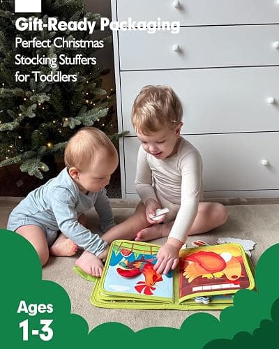 hahaland Busy Book for Toddlers 1-3 - Montessori Toys Busy Board for 1 Year Old Boy Gifts Girl Toys Educational Learning Quiet Activity Books Toddler Travel Toys for One Year Old Birthday Gift thumbnail 10