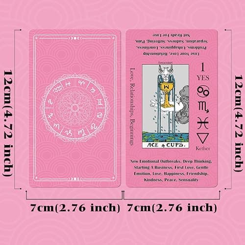 Smoostart Tarot Cards for Beginners with Meanings on Cards - Includes Premium Velvet Storage Bag & Guide Book - 450GSM Thicker thumbnail 3