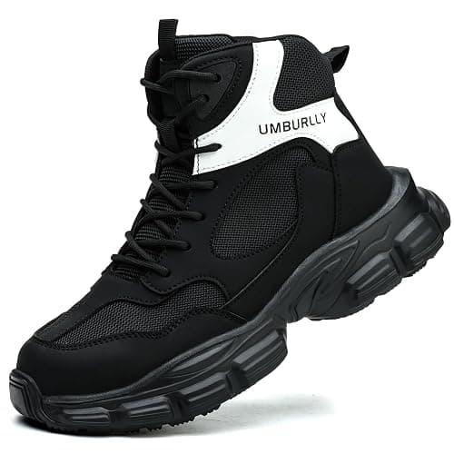 Hogent Steel Toe Shoes for Women Men Wide Non Slip Composite Work Sneakers Indestructible Comfortable Safety Tennis Shoes Lightweight Breathable Construction Sneakers Puncture Proof Ergonomic Design - Image 1