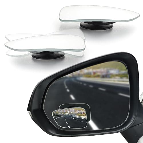 LivTee Blind Spot Car Mirror, HD Glass Frameless Convex Side Mirror Blindspot, Wide Angle Rear View Mirrors for SUVs, Trucks and RVs - Car Accessories - Image 1