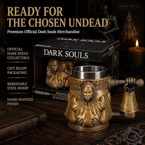 Nemesis Now Dark Souls Smough Tankard 15.5cm, Resin, Gold, Officially Licensed Dark Souls Merch, Dark Souls Trilogy Beer Mug, Stainless Steel Insert, Cast in The Finest Resin, Expertly Hand-Painted thumbnail 5