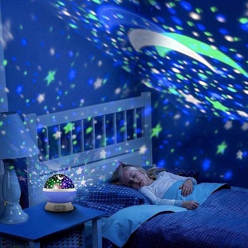 Star Projector Night Light for Kids, Kid Night Light Projector with Glow in The Dark Stars, Nightlight for Kids Room Decor, Gifts for 3 4 5 6 Year Old Boys Birthday Toys Blue thumbnail 5
