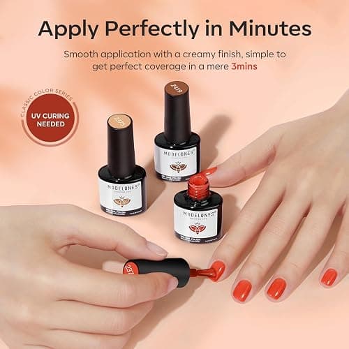 Modelones Gel Nail Polish, 6 Colors Jelly Gel Polish White Nude Brown Burgundy Red Gel Neutral Nail Art Design Translucent Gel Nail Kits Soak Off Manicure Salon DIY Girl Women Gift thumbnail 7