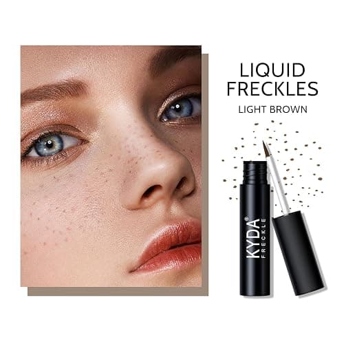KYDA 2 Colors Liquid Freckle, Natural Freckle Makeup Pen, Longlasting Face Freckle Liquid Makeup, Soft Dot Sopt Pen Magic Freckle Color-Light Brown&Dark Brown thumbnail 4