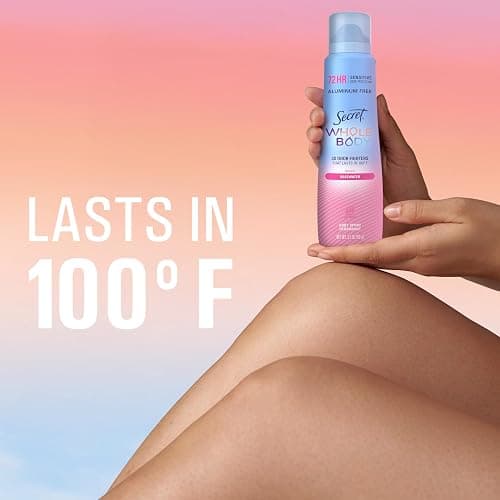 Secret Whole Body Deodorant for Women, Rosewater Scent, Aluminum Free Deodorant Spray, 72 HR Odor Protection, 3.5 oz thumbnail 3