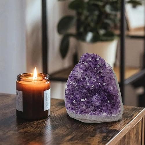 Amethyst Crystal Cluster Purple Crystals Rock Geode Quartz Raw Healing Crystals Stone 0.75-1kg thumbnail 5
