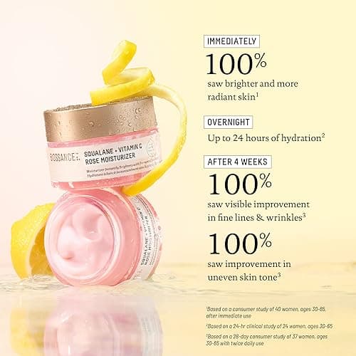 BIOSSANCE Squalane + Vitamin C Rose Face Moisturizer – Antioxidant-Rich Day/Night Face Lotion – Hydrates and Smooths Fine Lines – Even Skin Tone & Reduce Discoloration – For Radiant Skin, 1.69 Fl Oz thumbnail 7