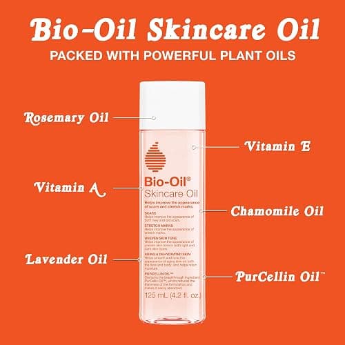 Bio-Oil Skincare Body Oil Serum for Scars and Stretch Marks, Face and Body Moisturizer with Vitamin E & A for Sensitive Dry Skin, Dermatologist Recommended, Non-Comedogenic, 4.2 Oz thumbnail 6
