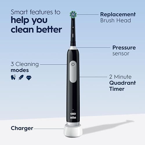 Oral-B Pro 1000 Rechargeable Electric Toothbrush, Black thumbnail 4