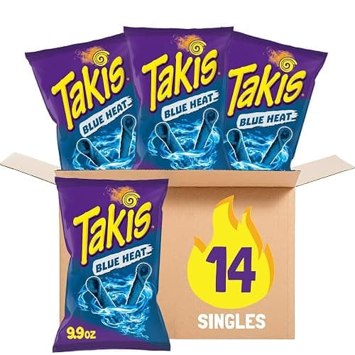 Takis Blue Heat Rolled Tortilla Chips, 14 ct, 9.9 oz Case - Image 1