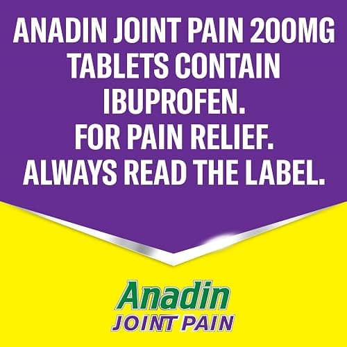 Anadin Joint Pain Relief Tablets, Ibuprofen Tablets - Pack of 16 | Ibuprofen tablets for joint pain, inflammation, backache, muscular pain, neuralgia thumbnail 5