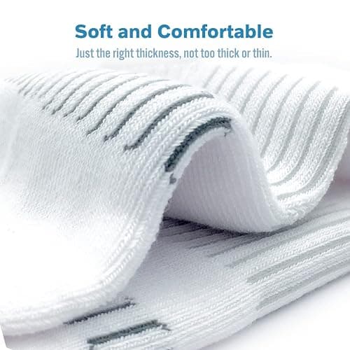 BERING Women's Athletic Running Cushioned Ankle Socks (6 Pairs) thumbnail 2