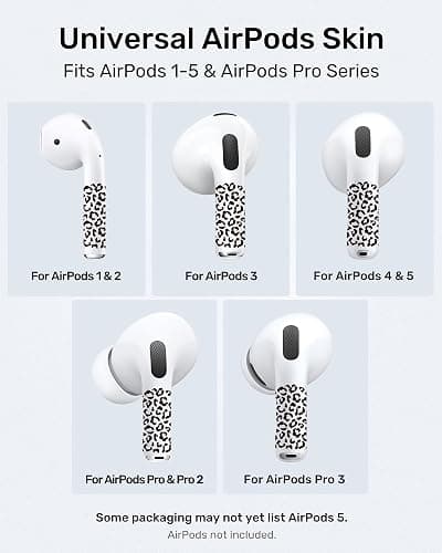 RockMax for AirPods 3rd Generation Skin，Universal Decal Sticker for AirPods Pro/Pro 2/Pro 3, Gen 3 Compatible with Clear AirPod Case, Durable Tattoo Wrap, Easy to Identify thumbnail 3