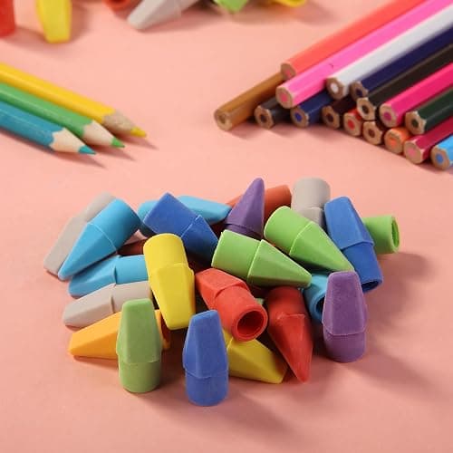 Mr. Pen- Pencil Erasers Toppers, 120 Pack, Colorful, Latex Free, No Smudge | Mr Pen Erasers for Pencils, Pencil Top Erasers, Eraser Caps, Eraser Tops thumbnail 6
