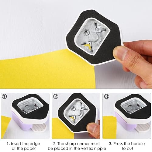 LOONENG 3 Way Beauty Shape Corner Punch, 3 in 1 Corner Paper Punch for Paper Crafts, Laminate, Cardstock, Business Card, DIY Projects, Photo, Card Making and Scrapbooking thumbnail 4